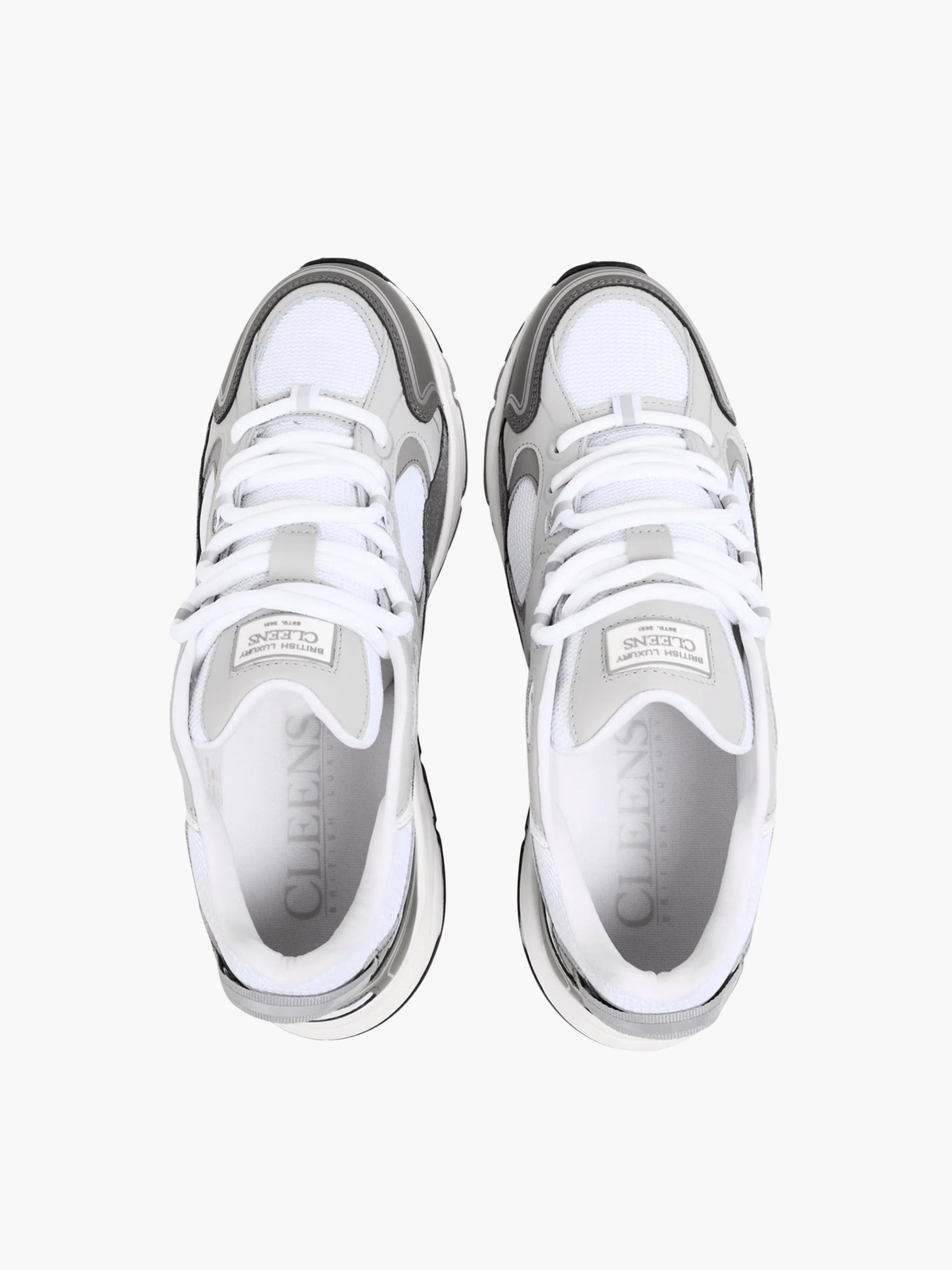 Cleens Sneakers C21 Border Lace Up White/Grey