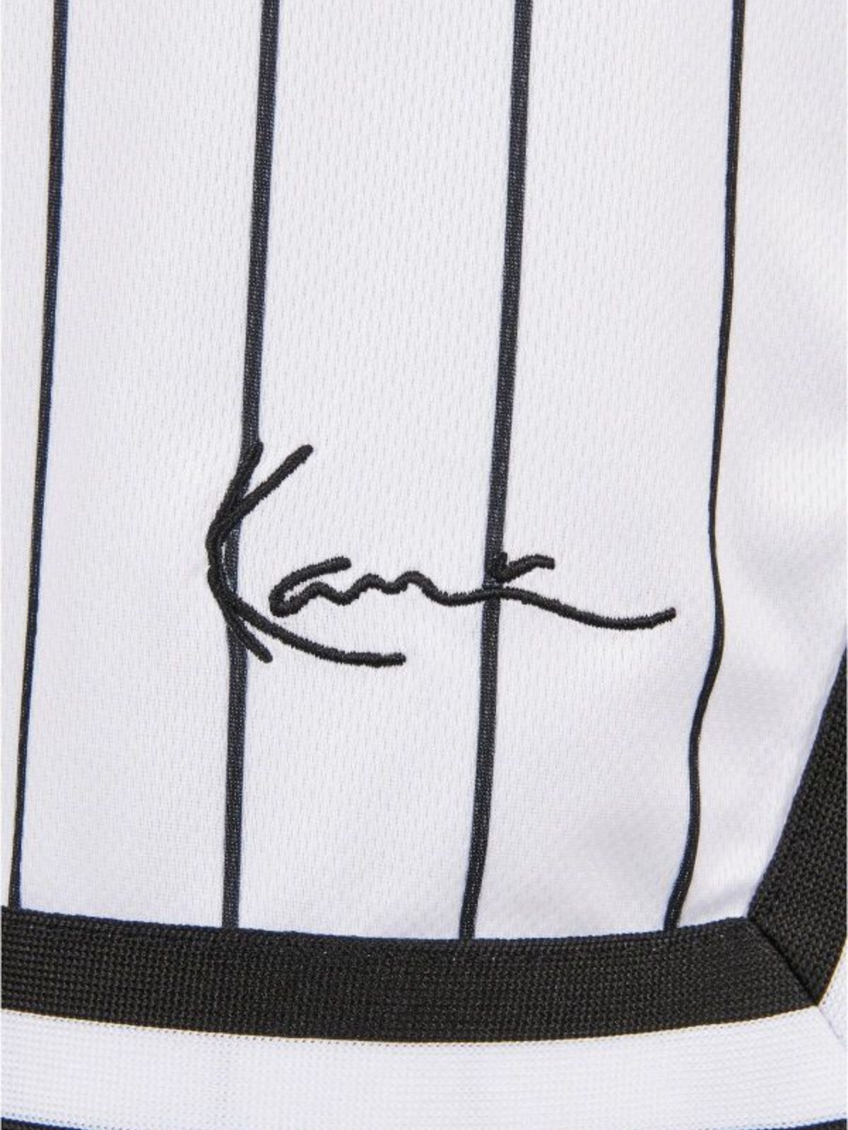 Karl Kani Shorts Pinstripe Mesh White