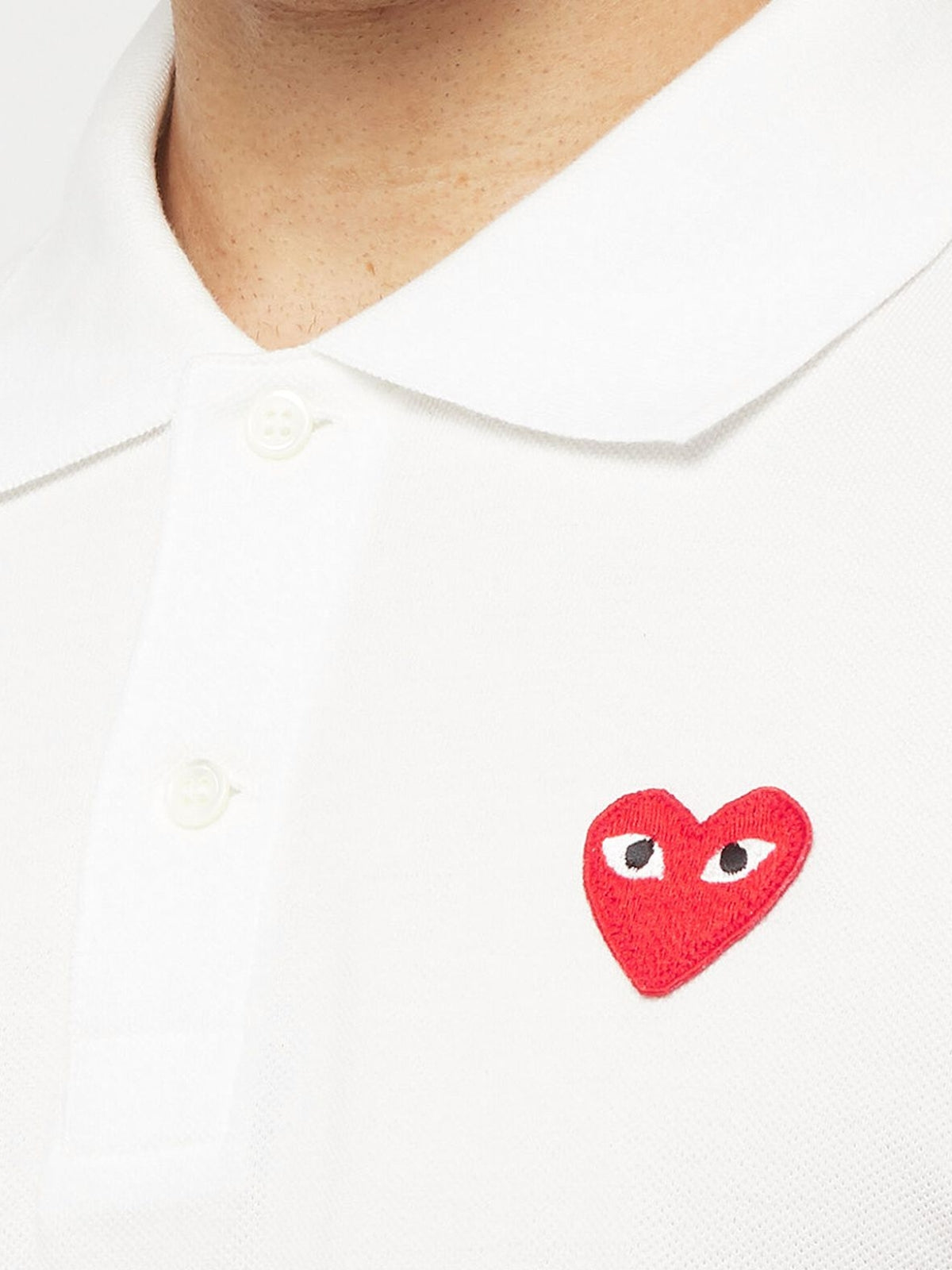 Comme Des Garcons Golfer Heart White