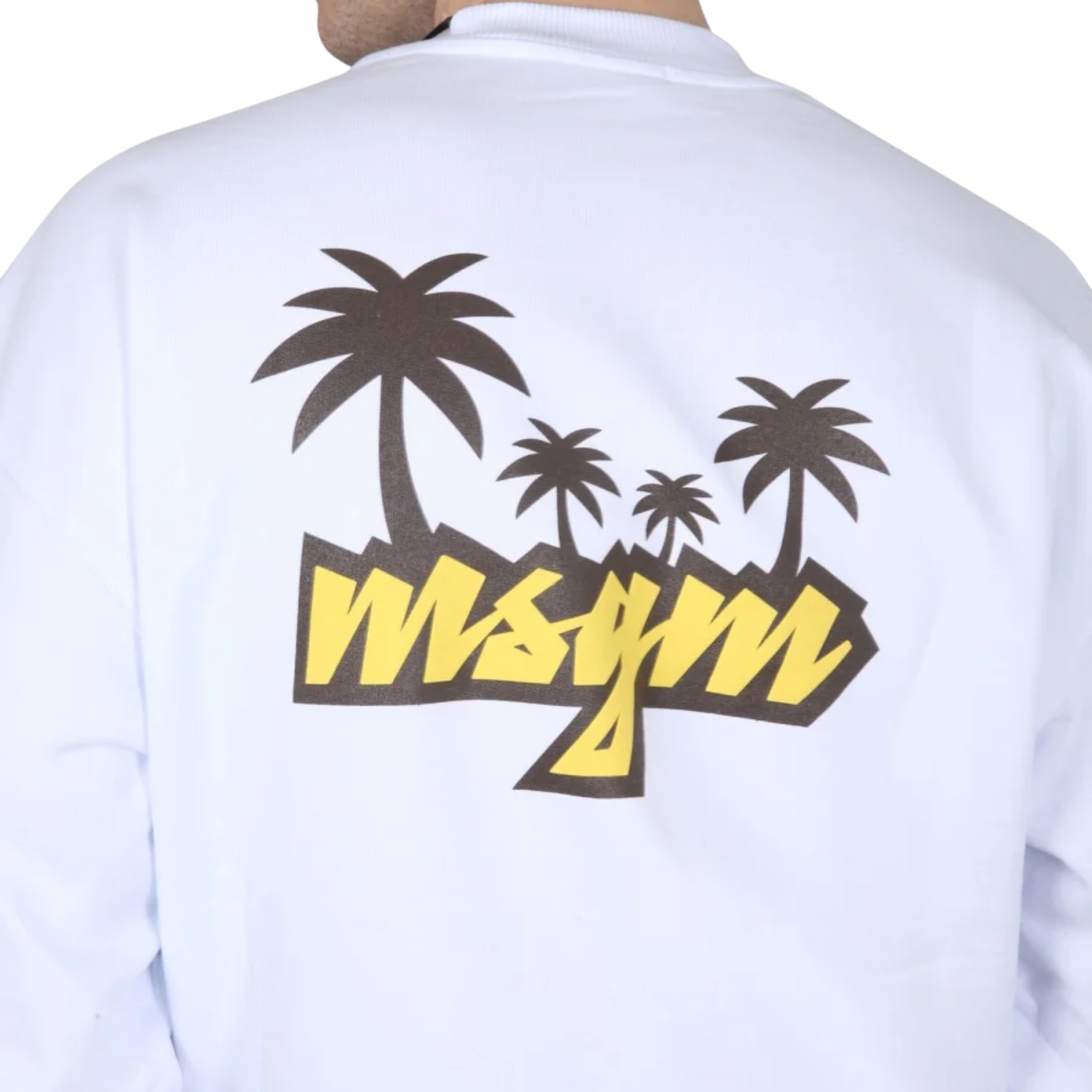 Msgm Sweater Logo Black-White