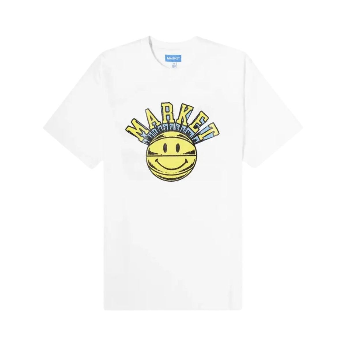 Market T-Shirt Smiley Hoops White