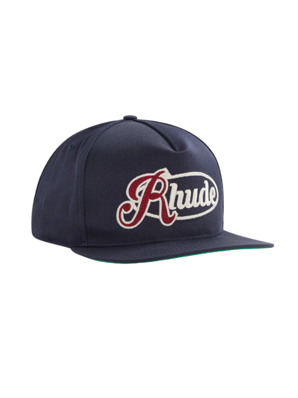 Rhude Cap Script Logo Navy