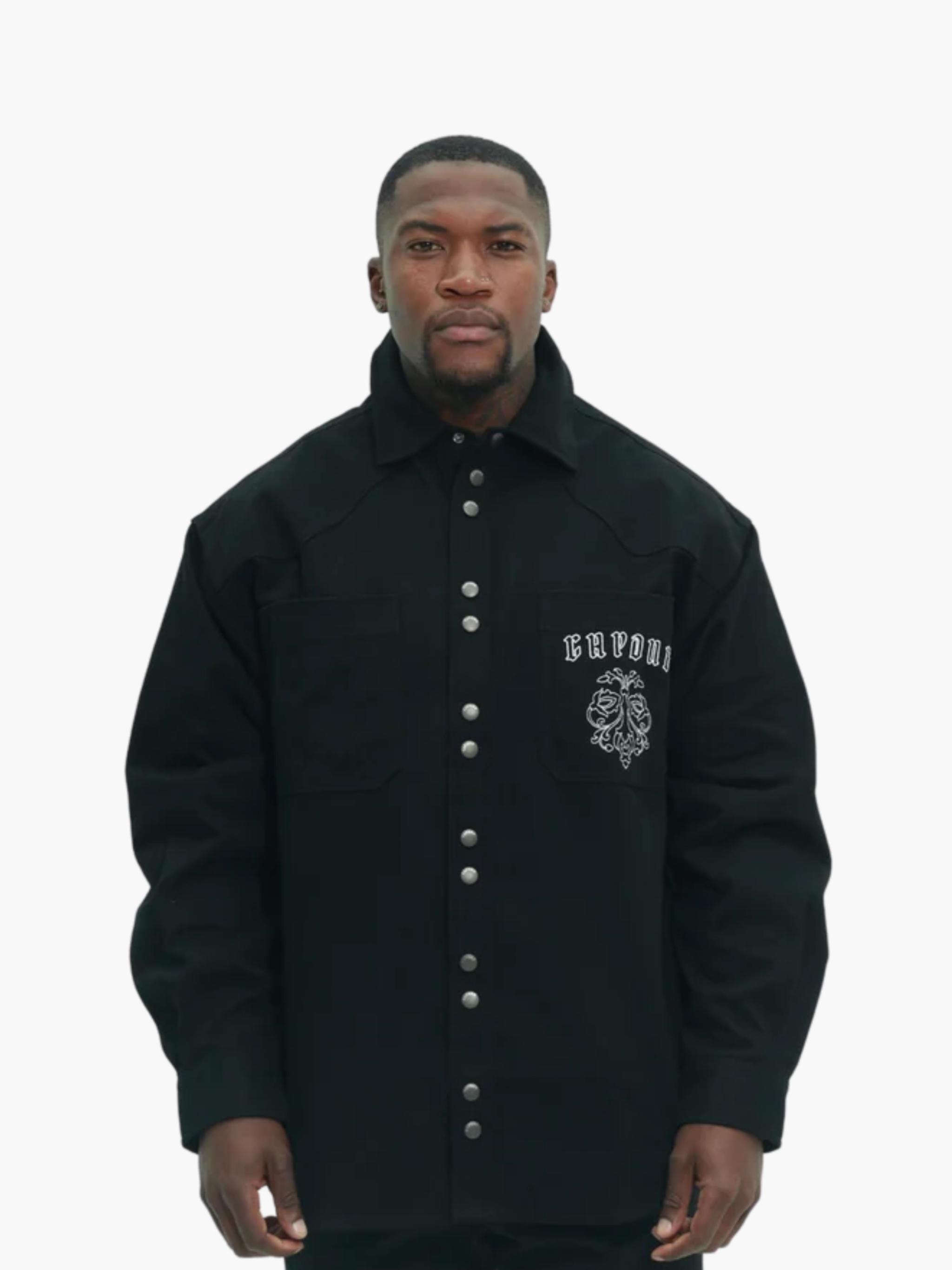 Capone Overshirt Buttoned Up Black