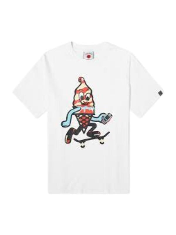 Ice-Cream T-Shirt Skate Cone White