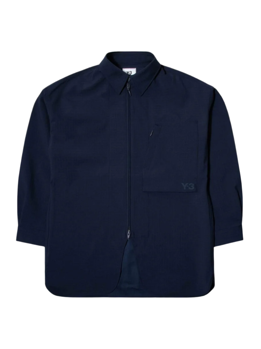 Y-3 Shirt Zip Logo Navy