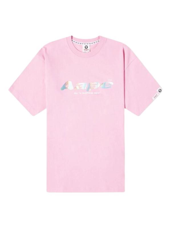 Aape T-Shirt Bold Logo Pink