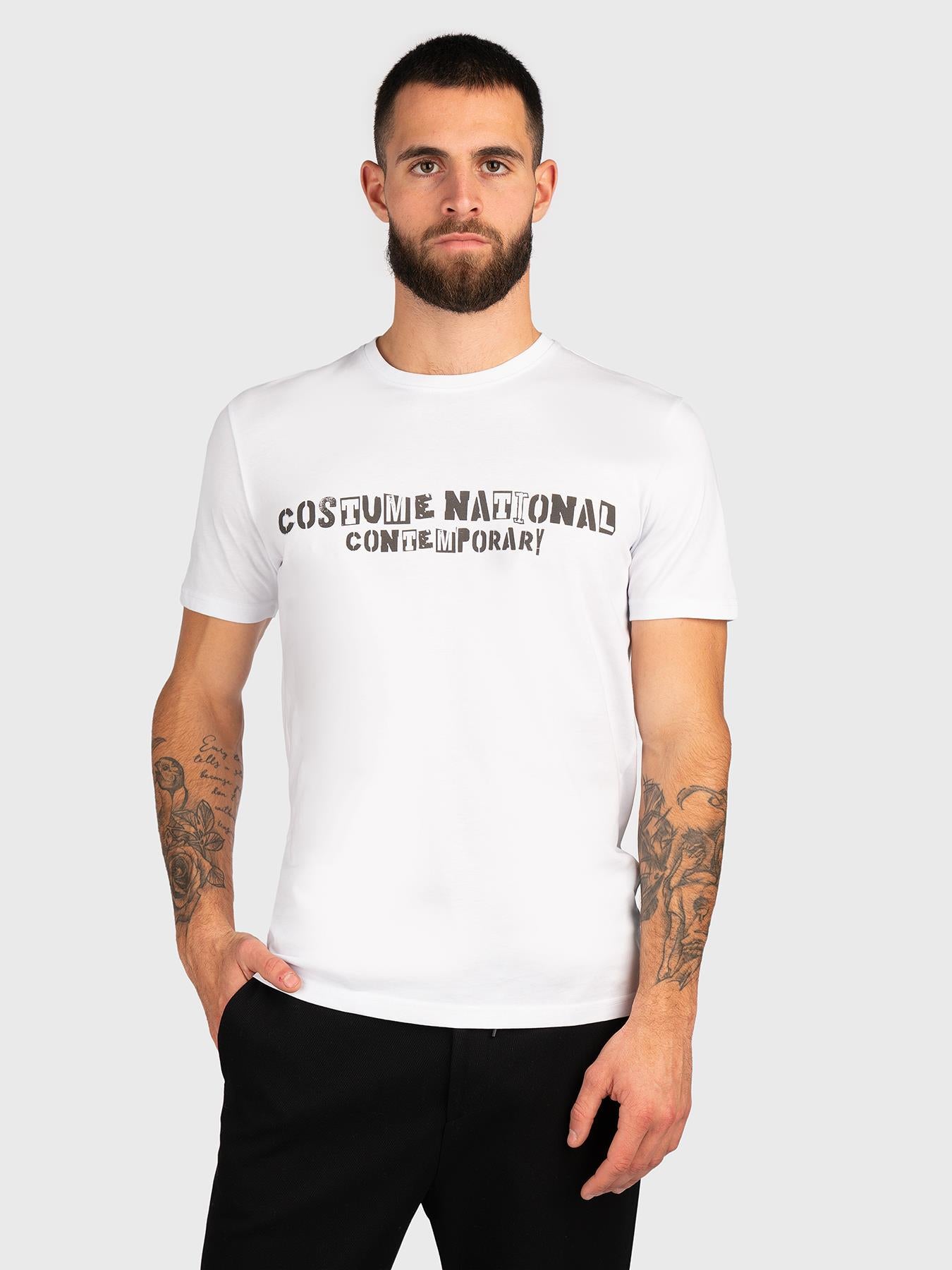 Costume National Crew Bold Logo White