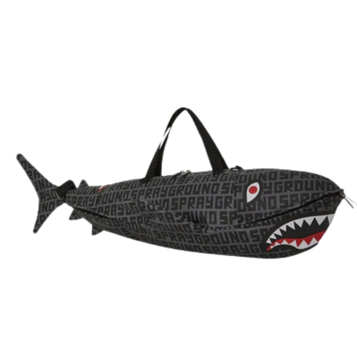 Spray Ground Bag Shark Shape Duffle Black-Grey