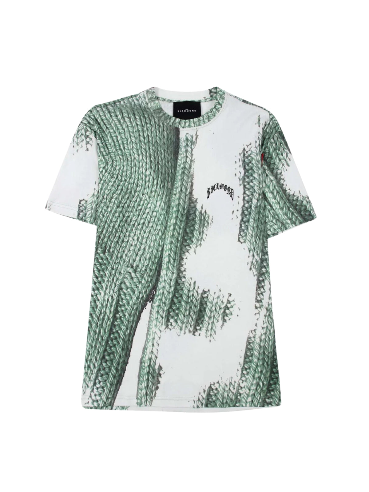 John Richmond T-Shirt Over Hurin Plait White-Green