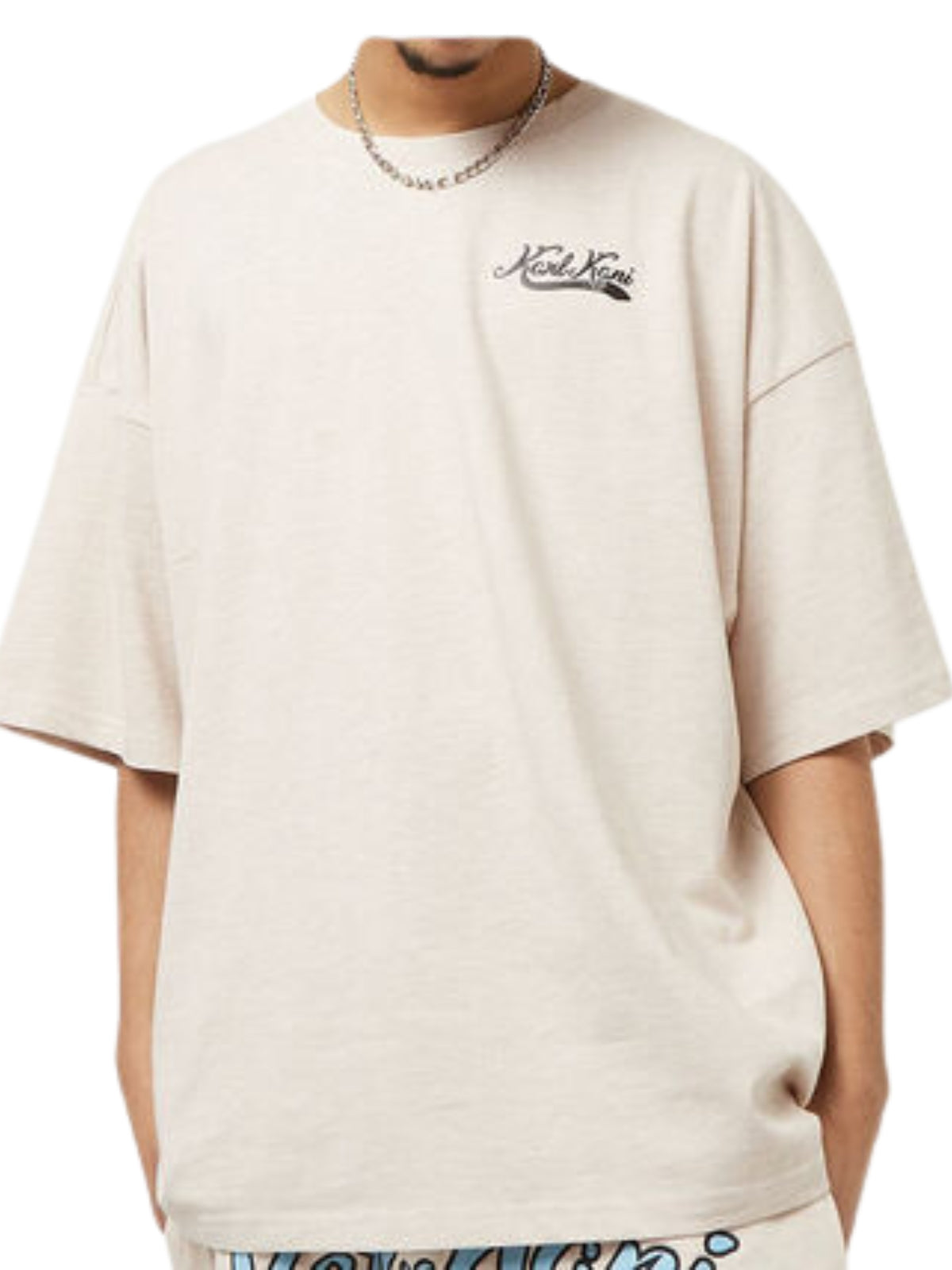 Karl Kani T-Shirt Woven Sign Vanilla Melange