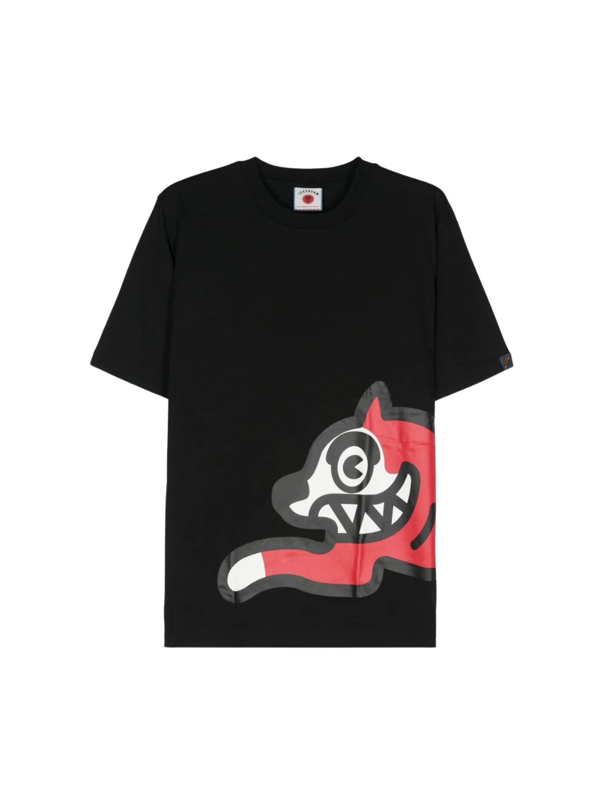 Ice-Cream T-Shirt Jumbo Running Dog Black