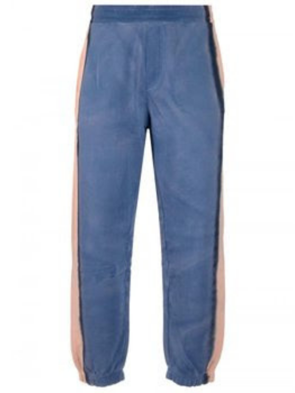 Msgm Track Pants Stripe Blue-Beige