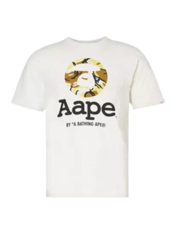 Aape T-Shirt Bold Center Logo White