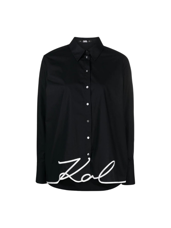 Karl Lagerfeld Shirt Signature Logo Black
