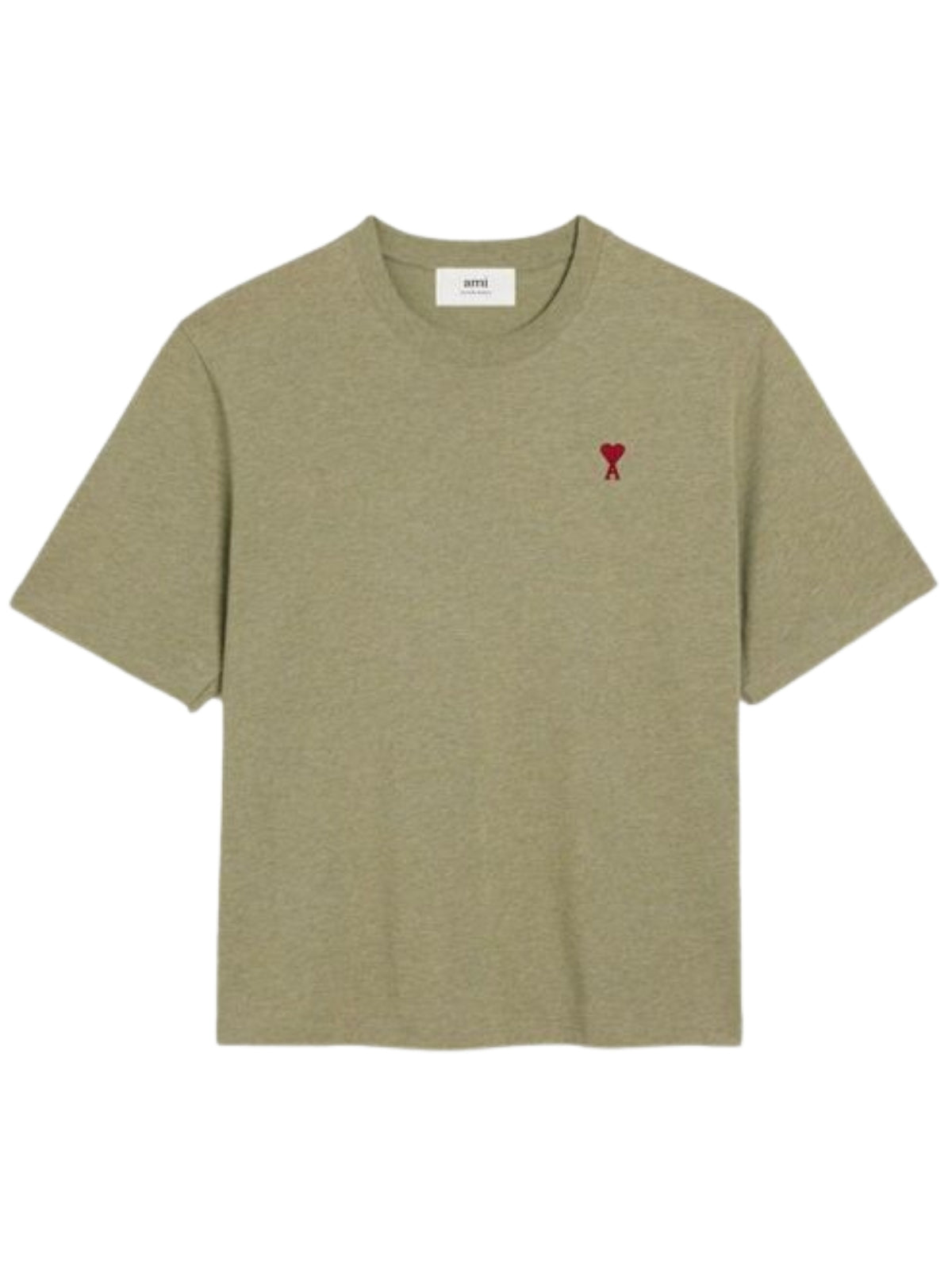 Ami T-Shirt Logo Heather Sage