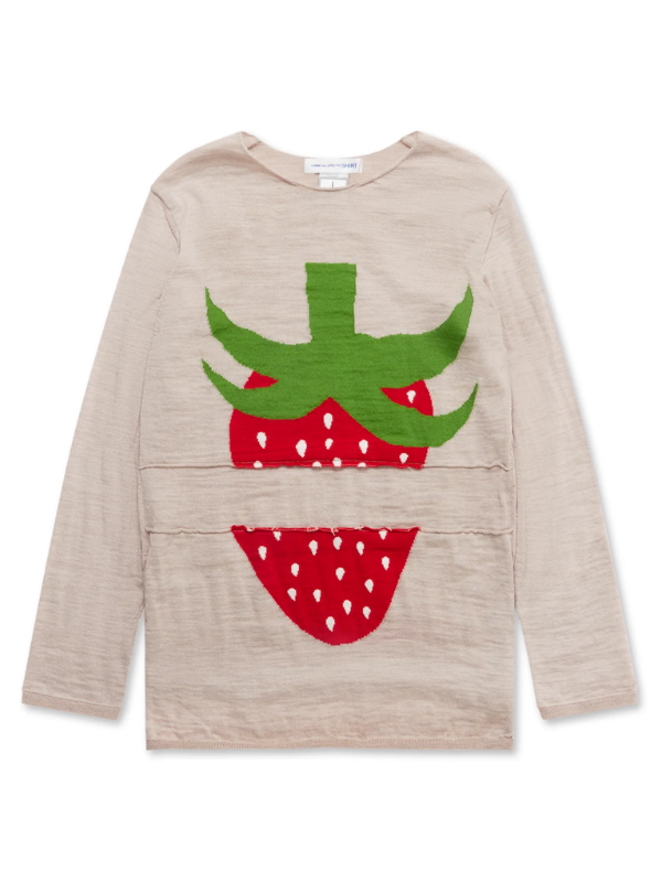 Comme Des Garcons Sweater Berry Grey