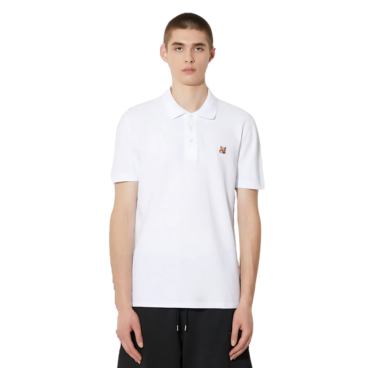 Maison Kitsune Golfer Fox Head Patch White