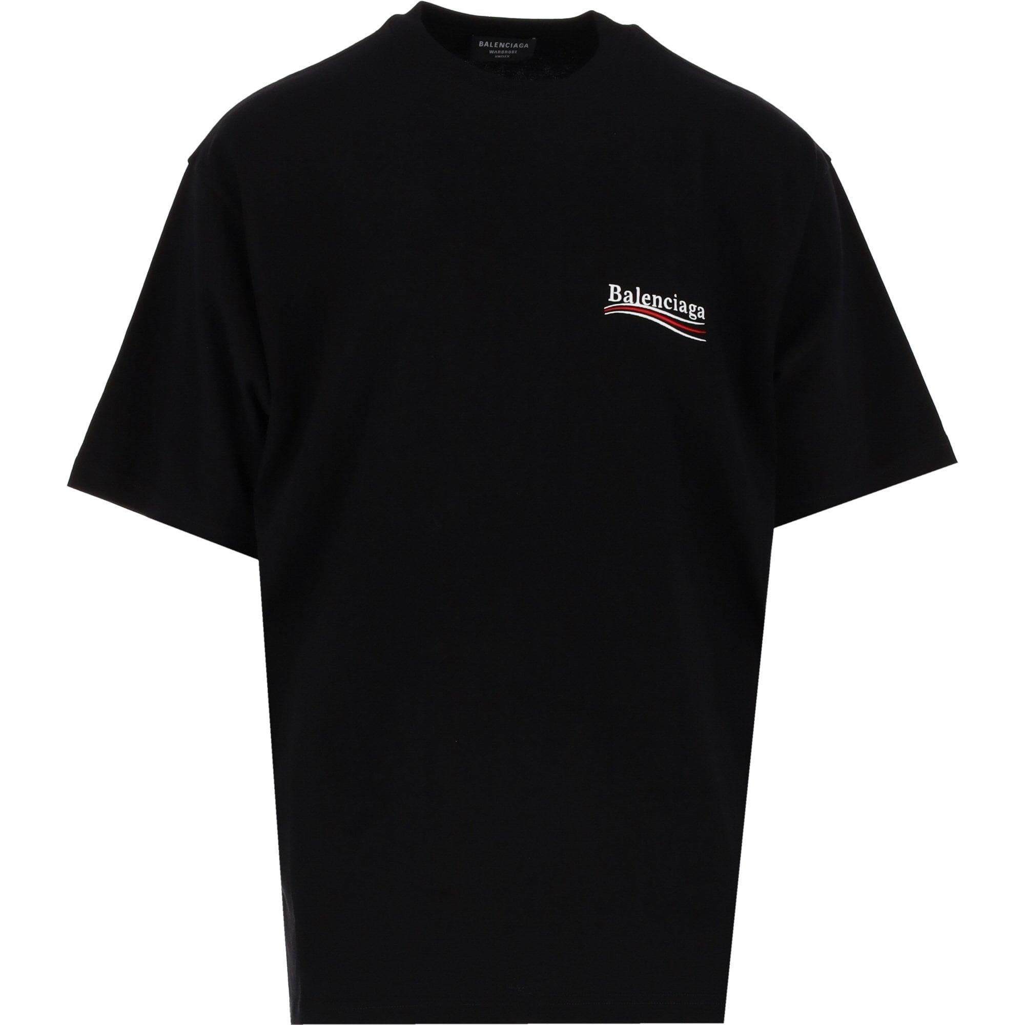 Balenciaga T-Shirt Logo Slant Black