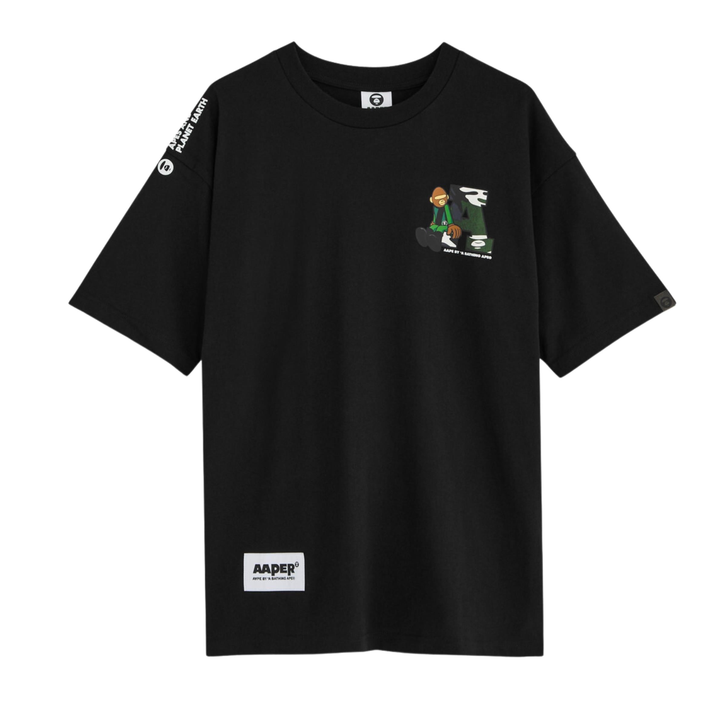 Aape Crew Graphic Logo Blck