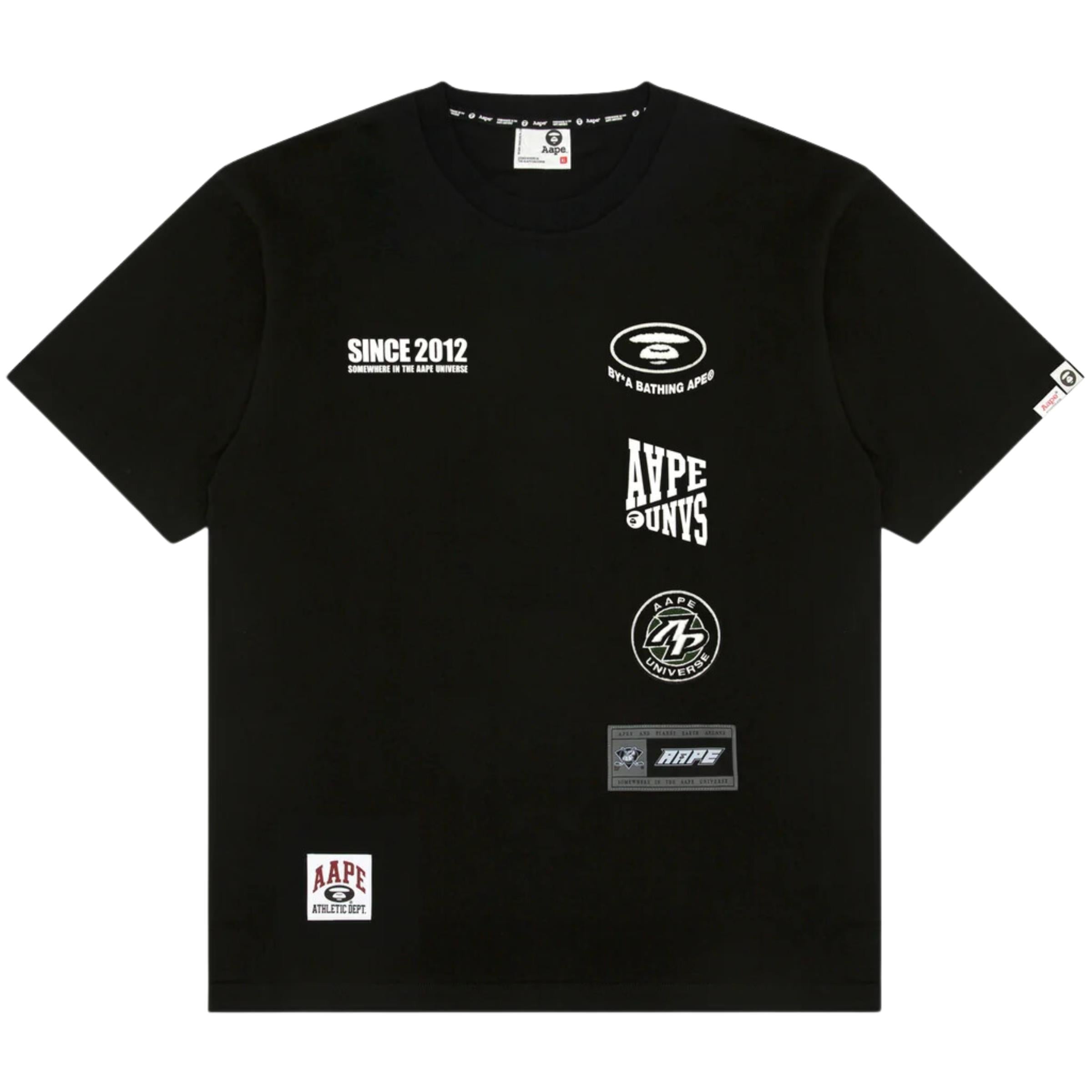 Aape Crew Multiple Logos Black