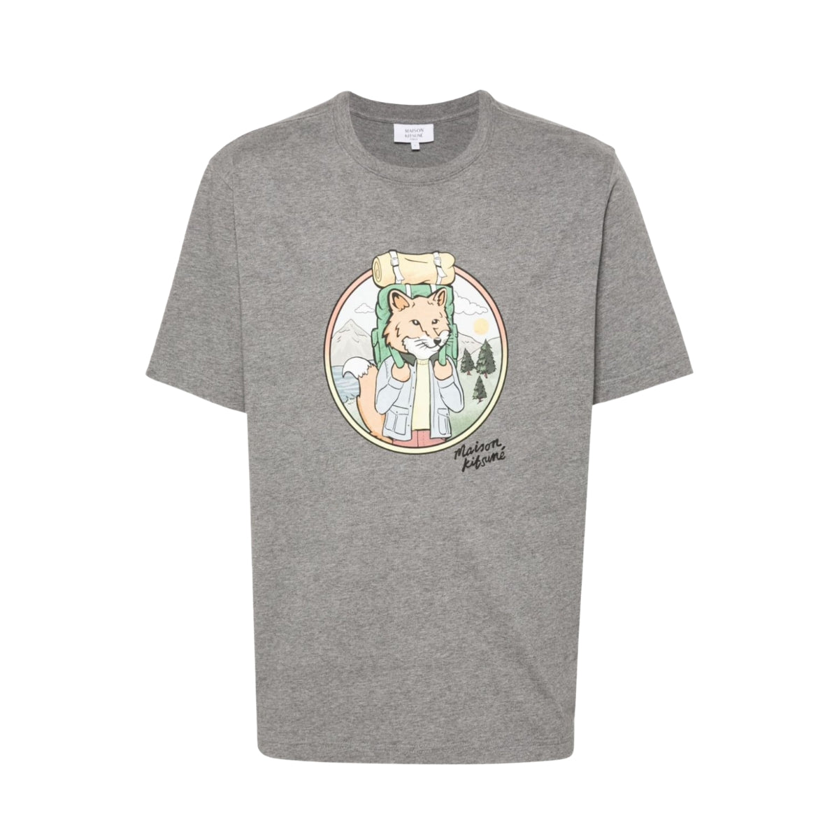 Maison Kitsune T-Shirt Rambling Fox Medium Grey