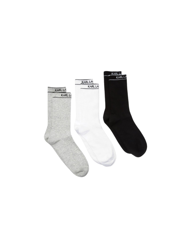 Karl Lagerfeld Socks Essential 3 Pack Grey-White-Black