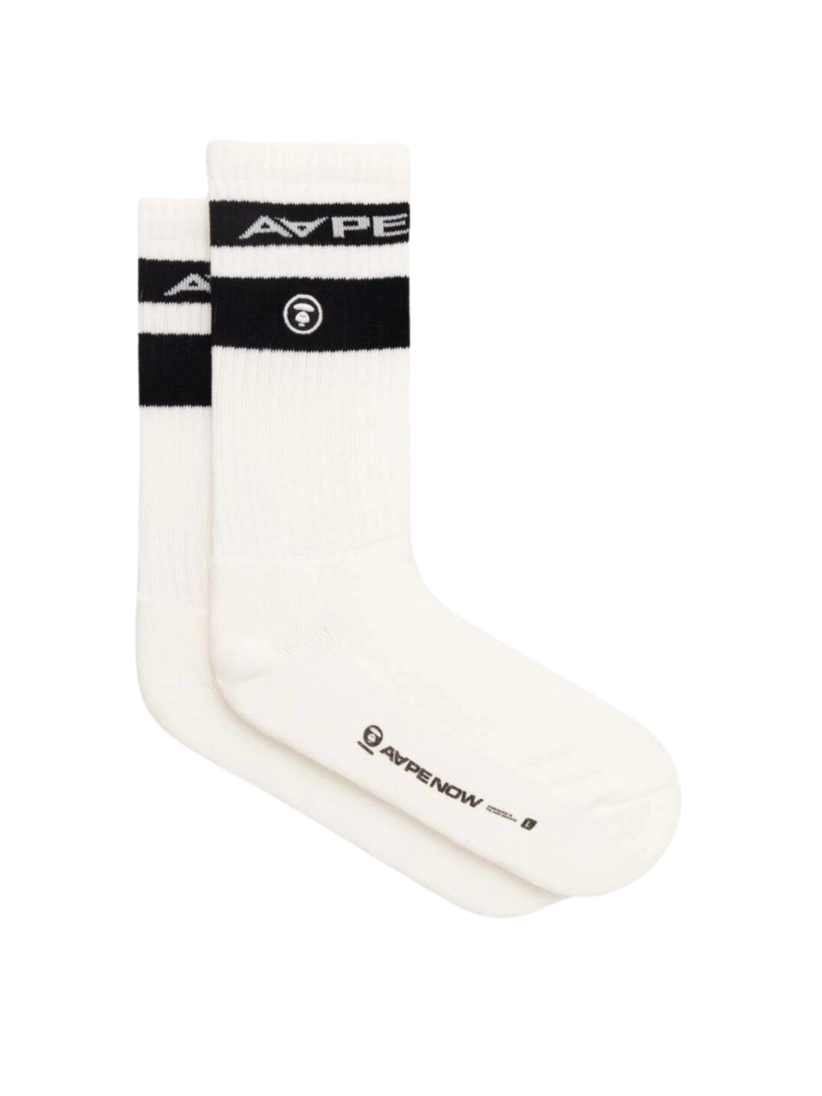 Aape Socks Logo White