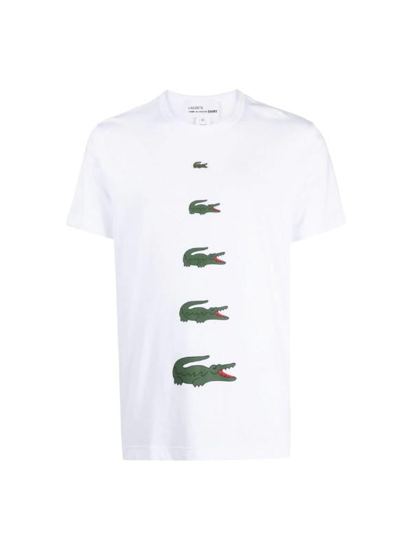 Comme Des Garcons T-Shirt Ascending Crocs White-Green