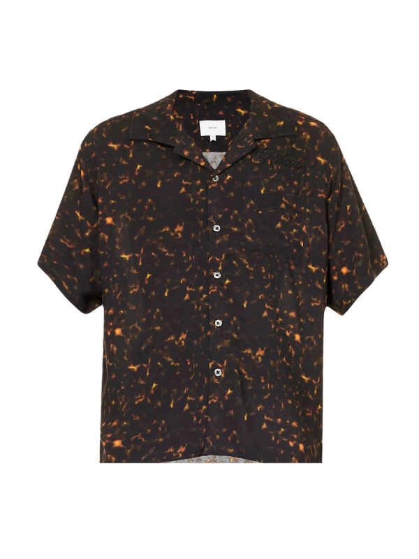 Rhude Shirt Rayon Tortoise Black-Multi