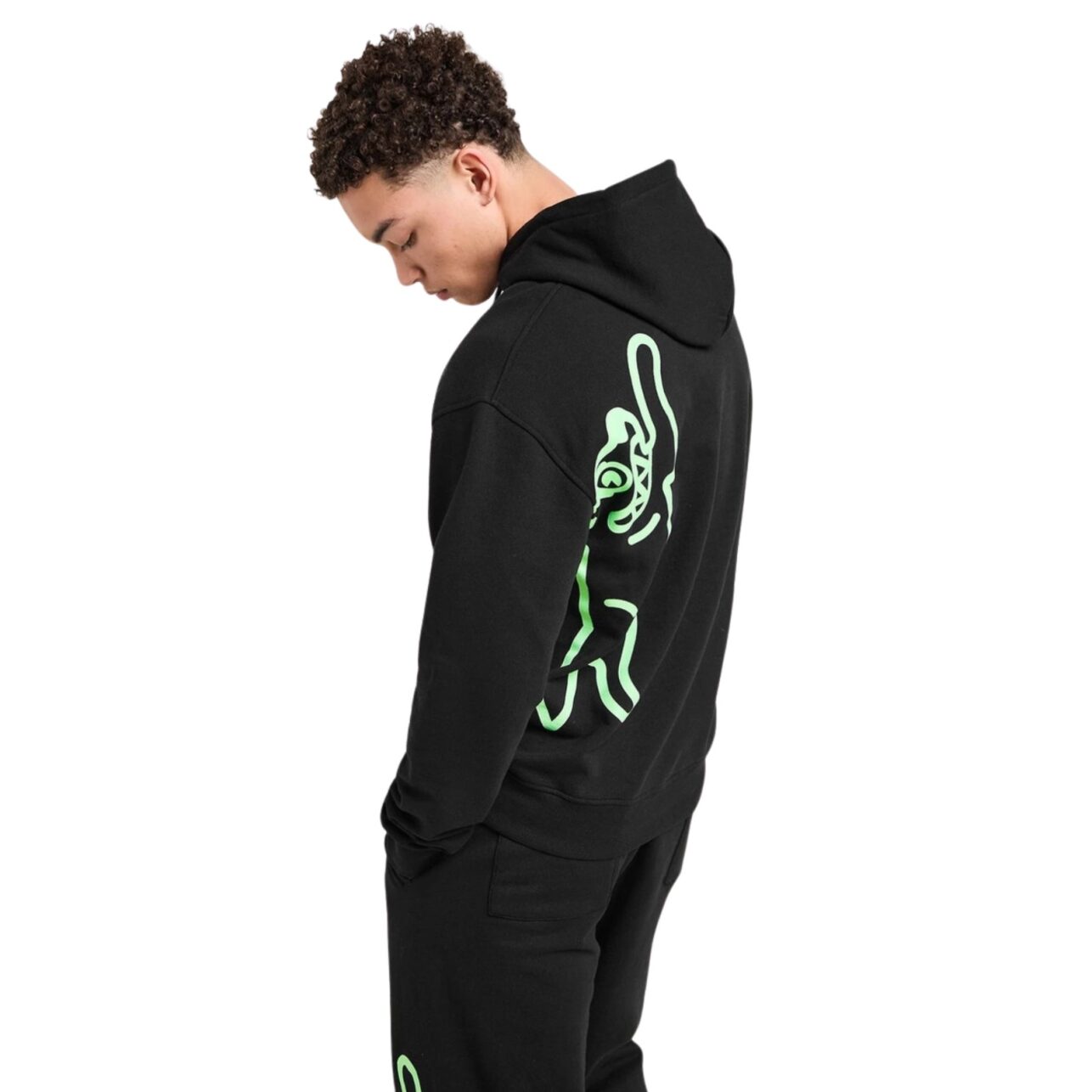 Ice Cream Sweater Hooded Running Dog Black-Green