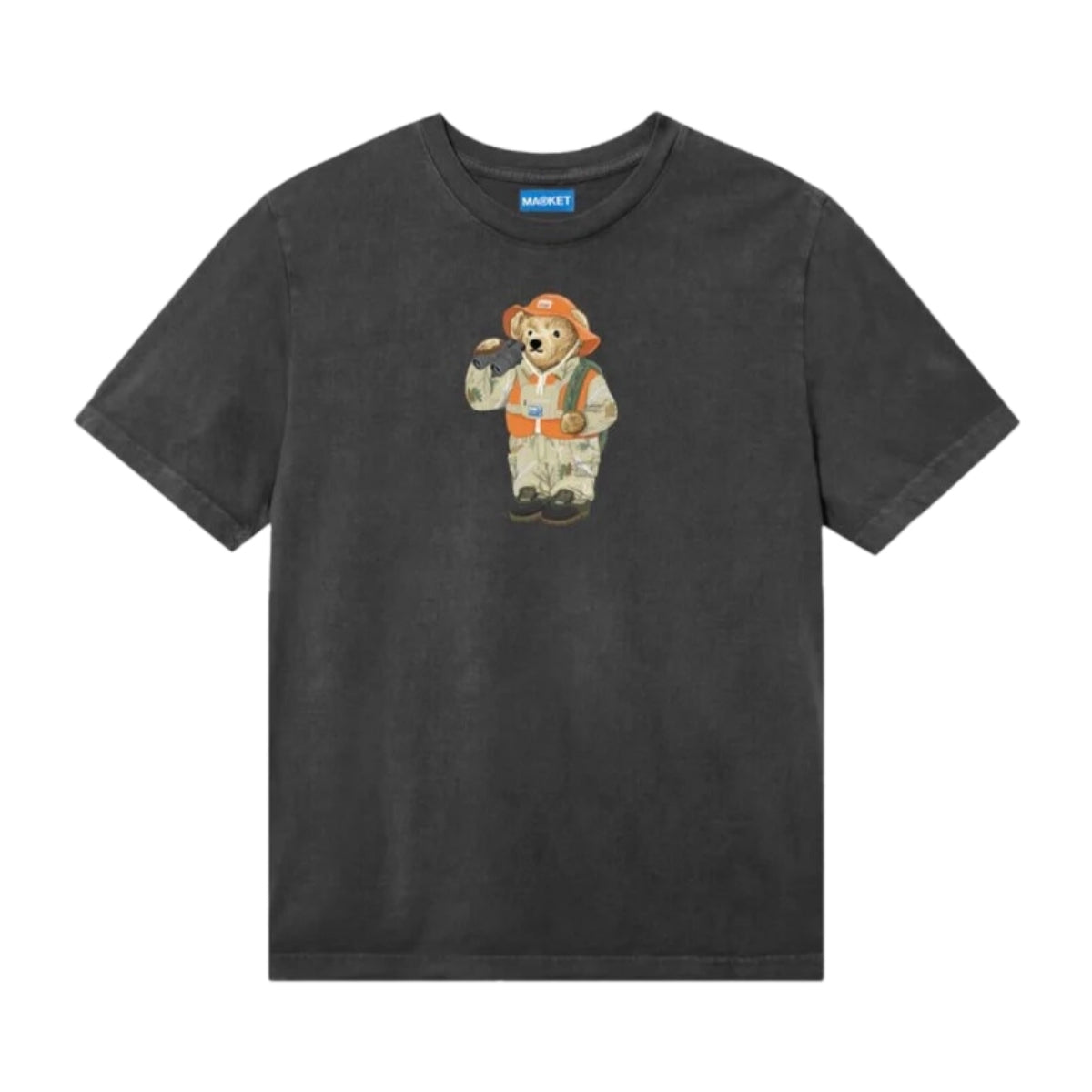 Market T-Shirt Hunter Bear Washed Black