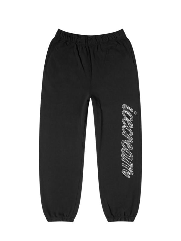 Ice-Cream Track Pants Chrome Script Black