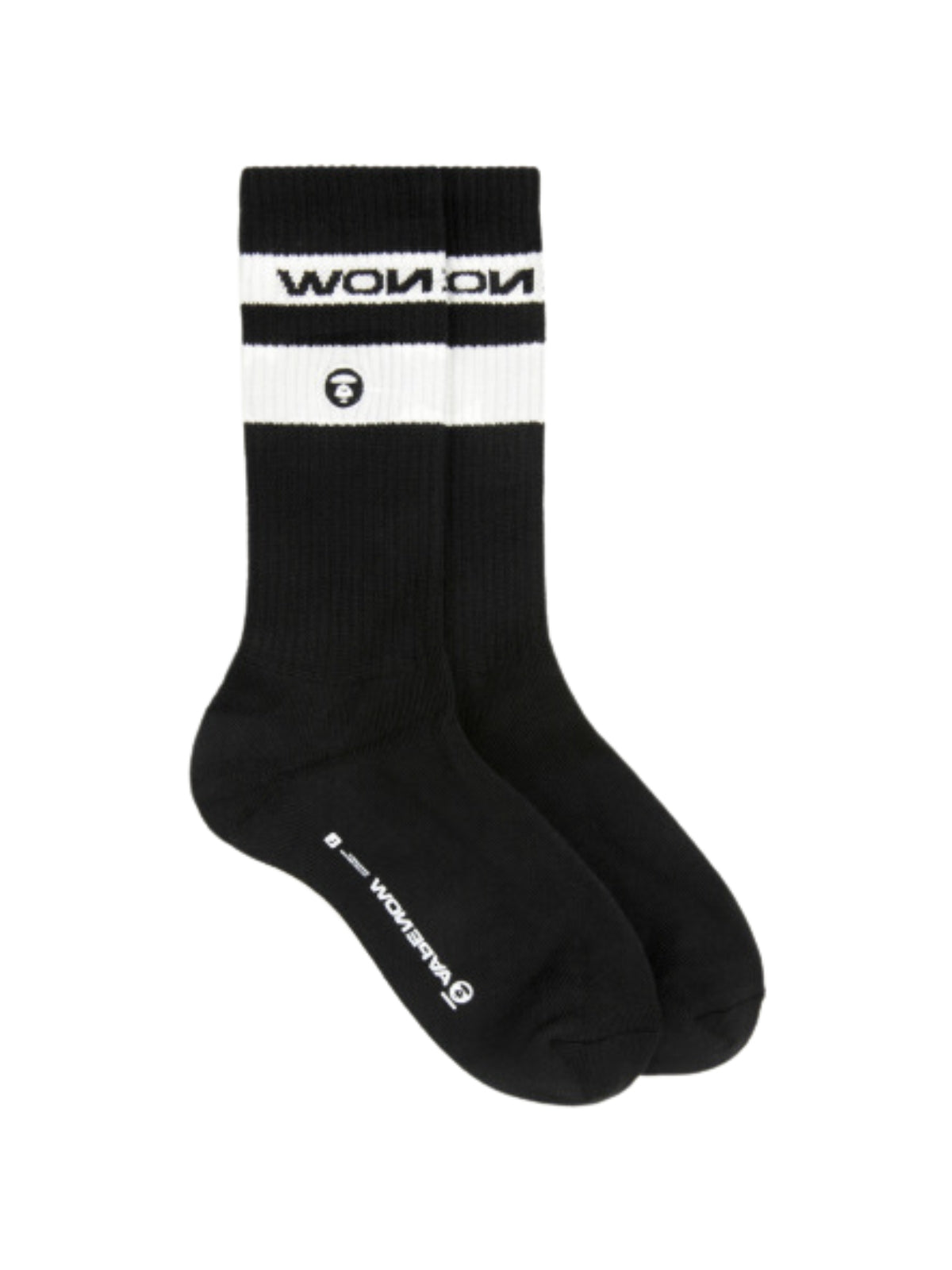 Aape Socks Logo Black-White