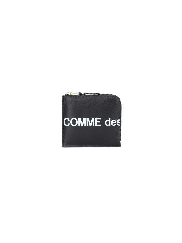 Comme Des Garcons Wallet 2-Zip Logo Black