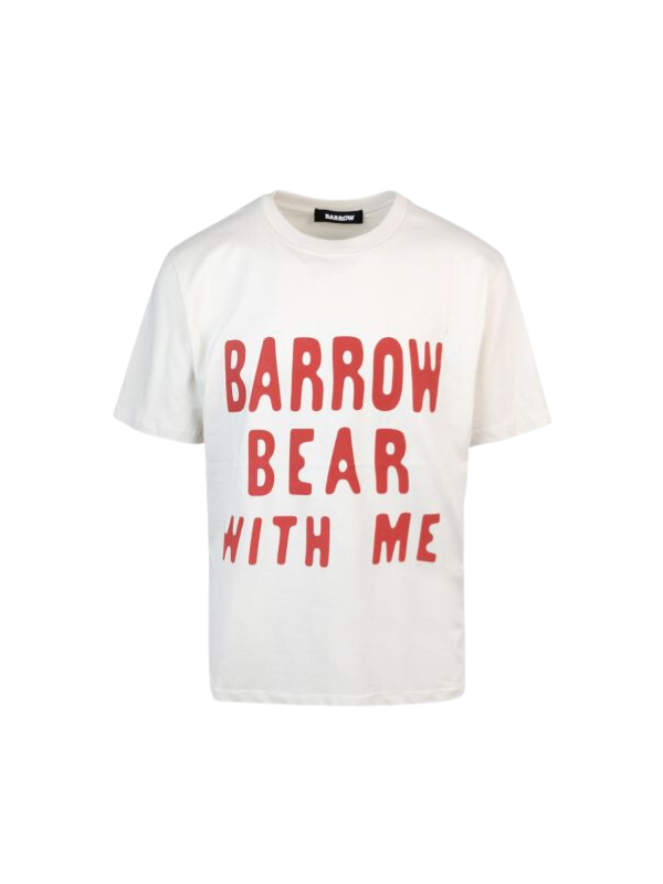 Barrow T-Shirt Bear With Me Logo Off-White