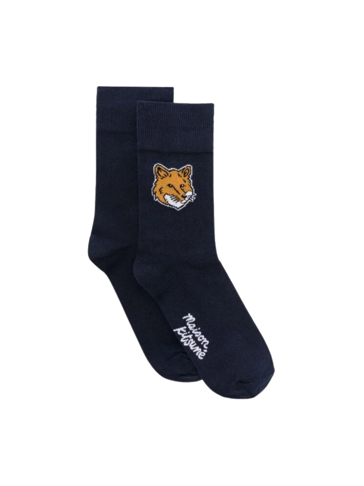 Maison Kitsune Socks Fox Head Ink-Blue