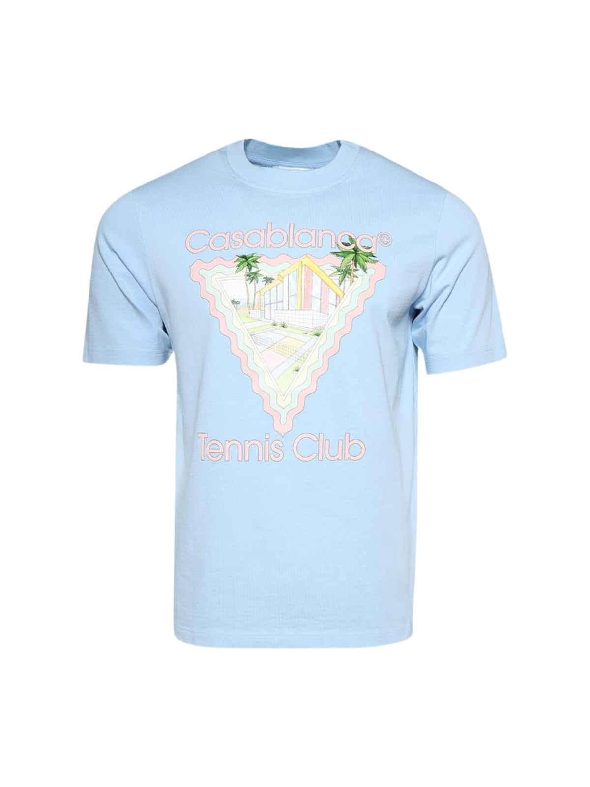 Casablanca T-Shirt Maison De Reve Printed Pale Blue