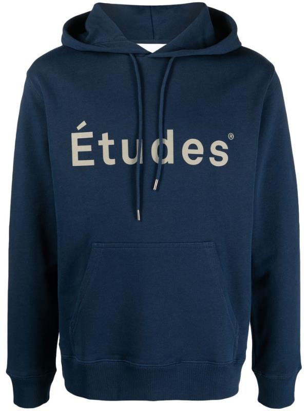 Etudes Sweater Klein Etudes Logo Hoodie Blue