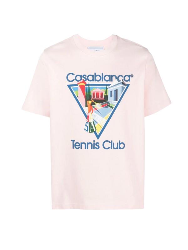 Casablanca T-Shirt La Joueuse Pale Pink