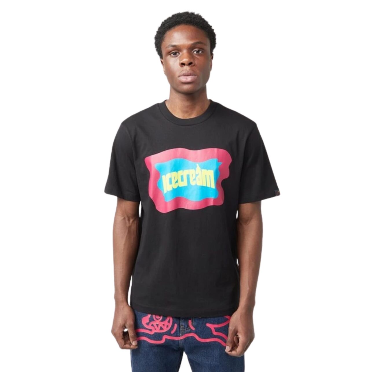 Ice Cream T-Shirt  Block Logo Black