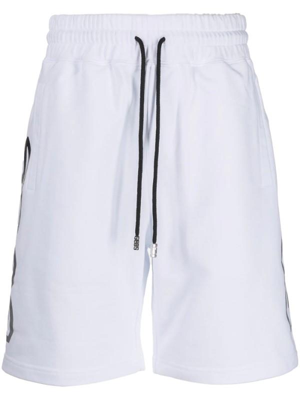 Gcds Shorts Reflective Print Logo White