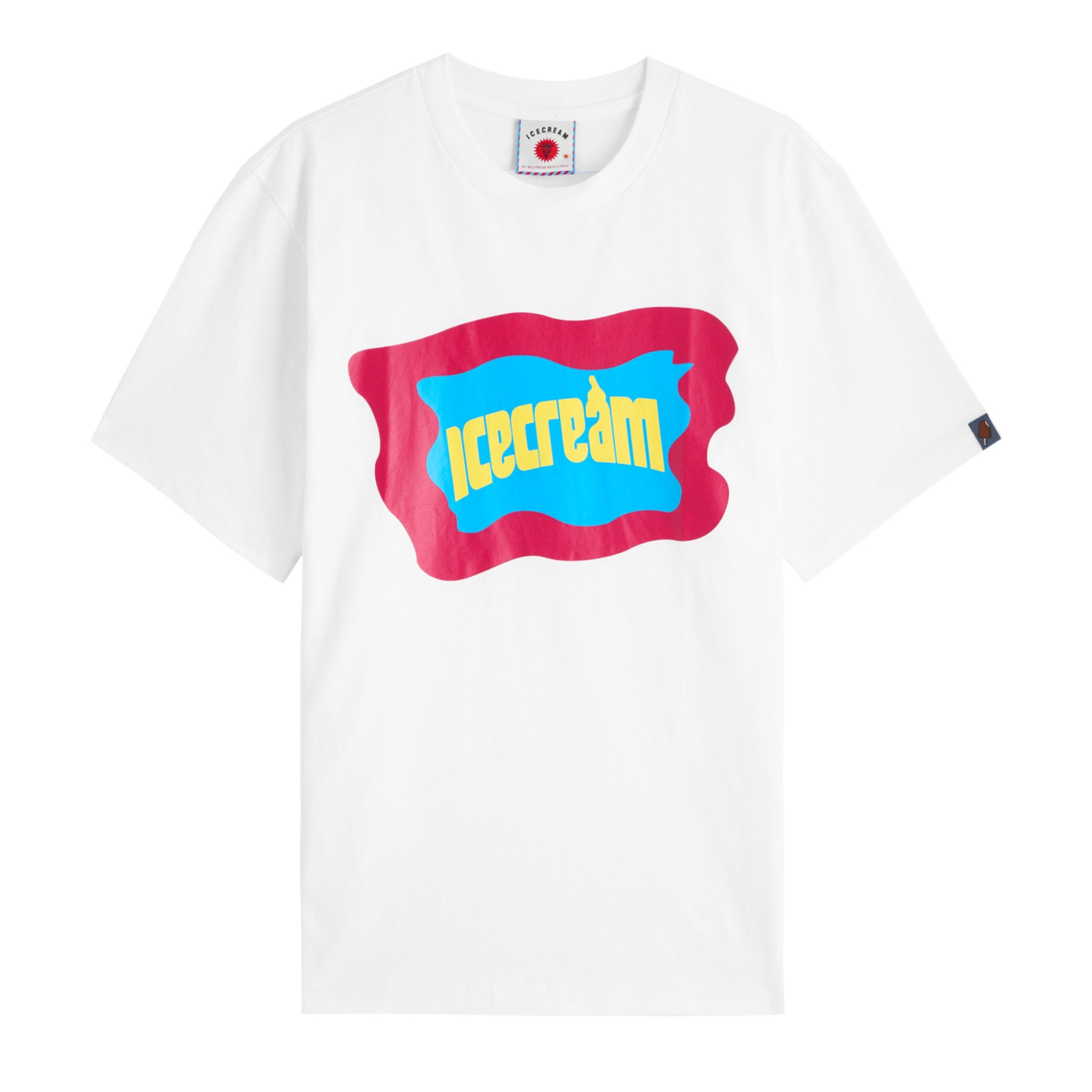 Ice Cream T-Shirt Block Logo  White