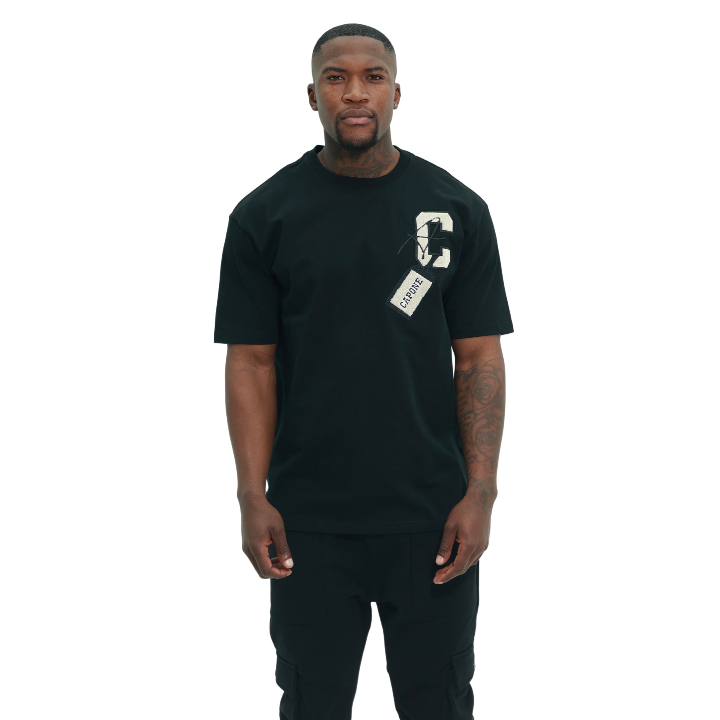 Capone T-Shirt C Logo Black