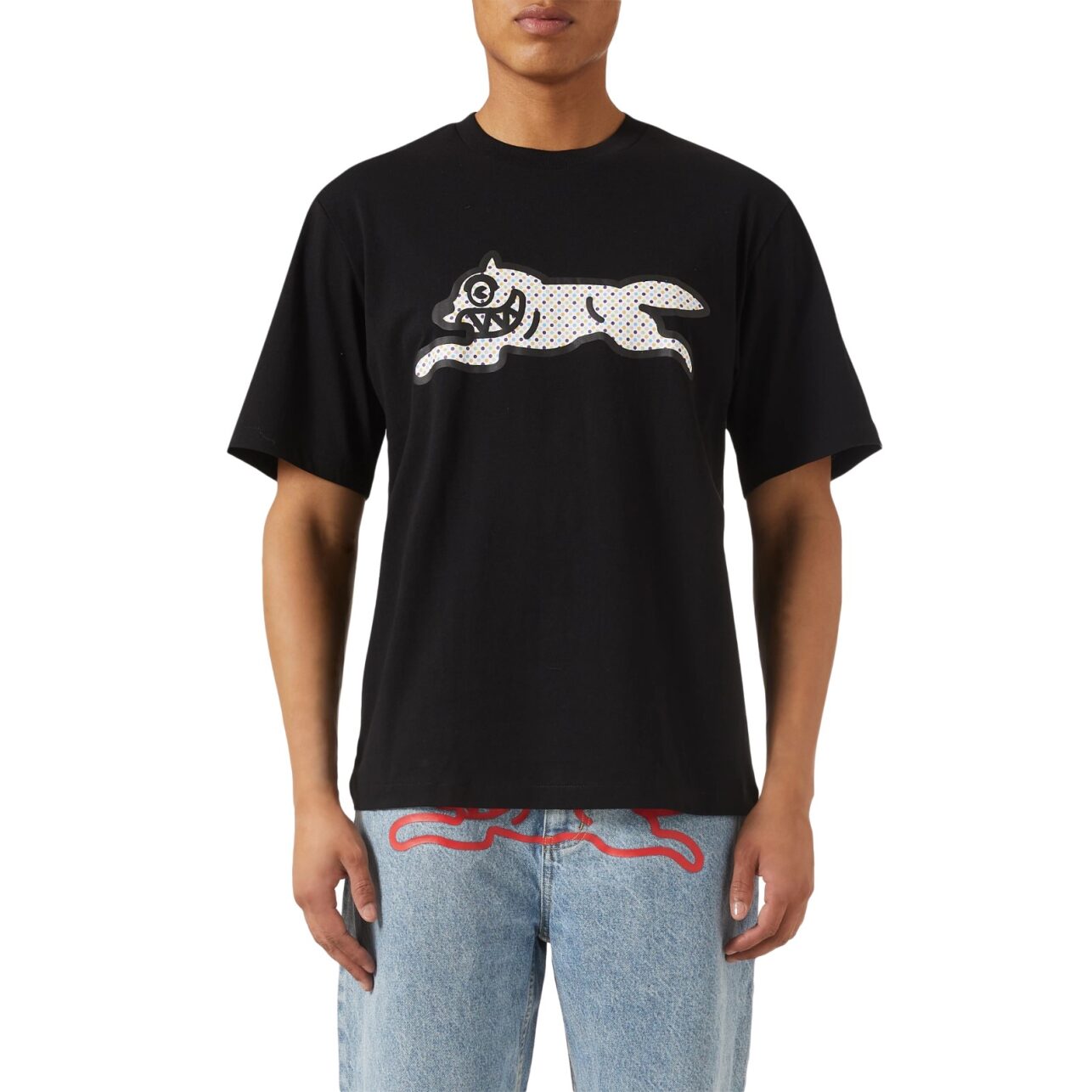 Ice Cream T-Shirt Polka Dot R Dog Black-White