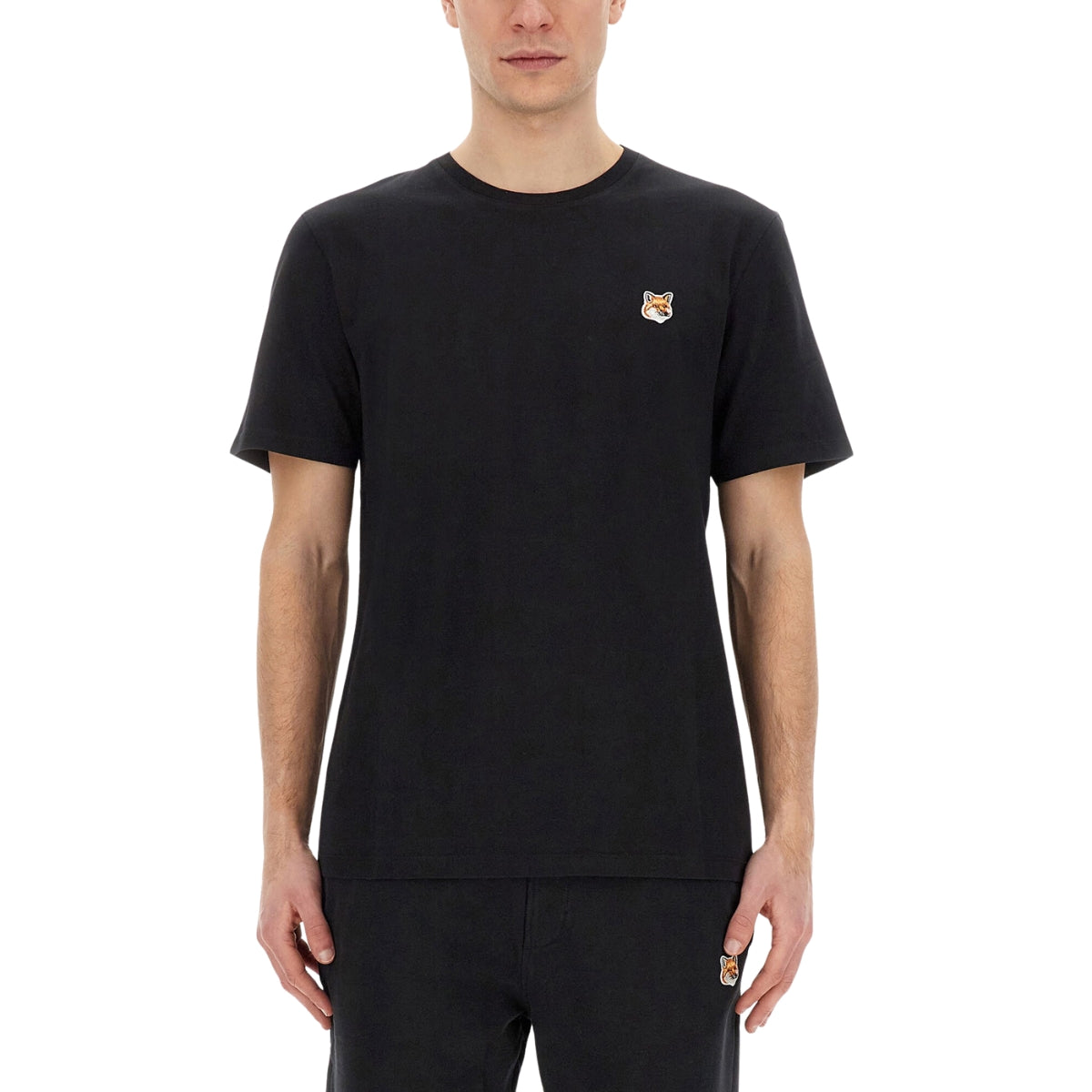 Maison Kitsune T-Shirt Fox Head Patch Black