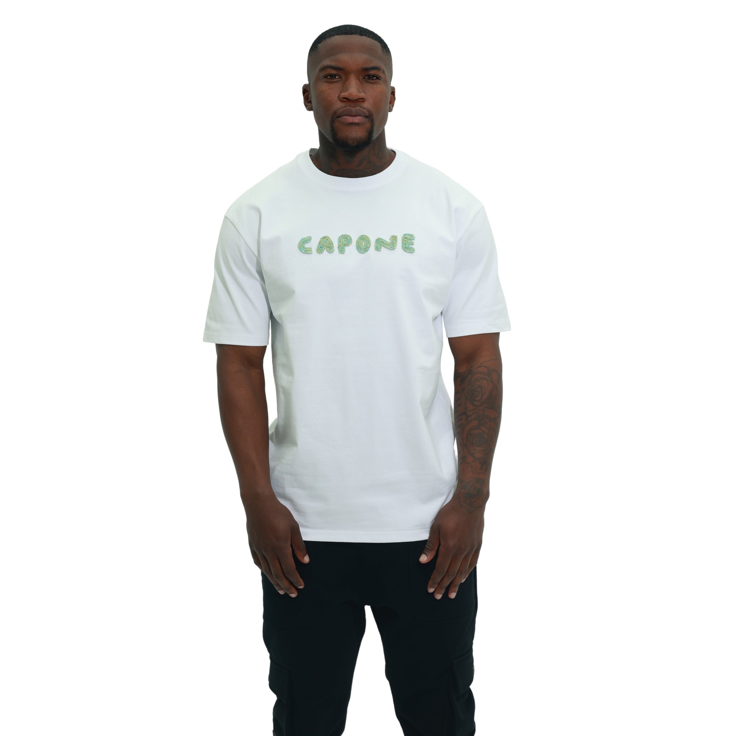 Capone T-Shirt Back Paint Graphic White