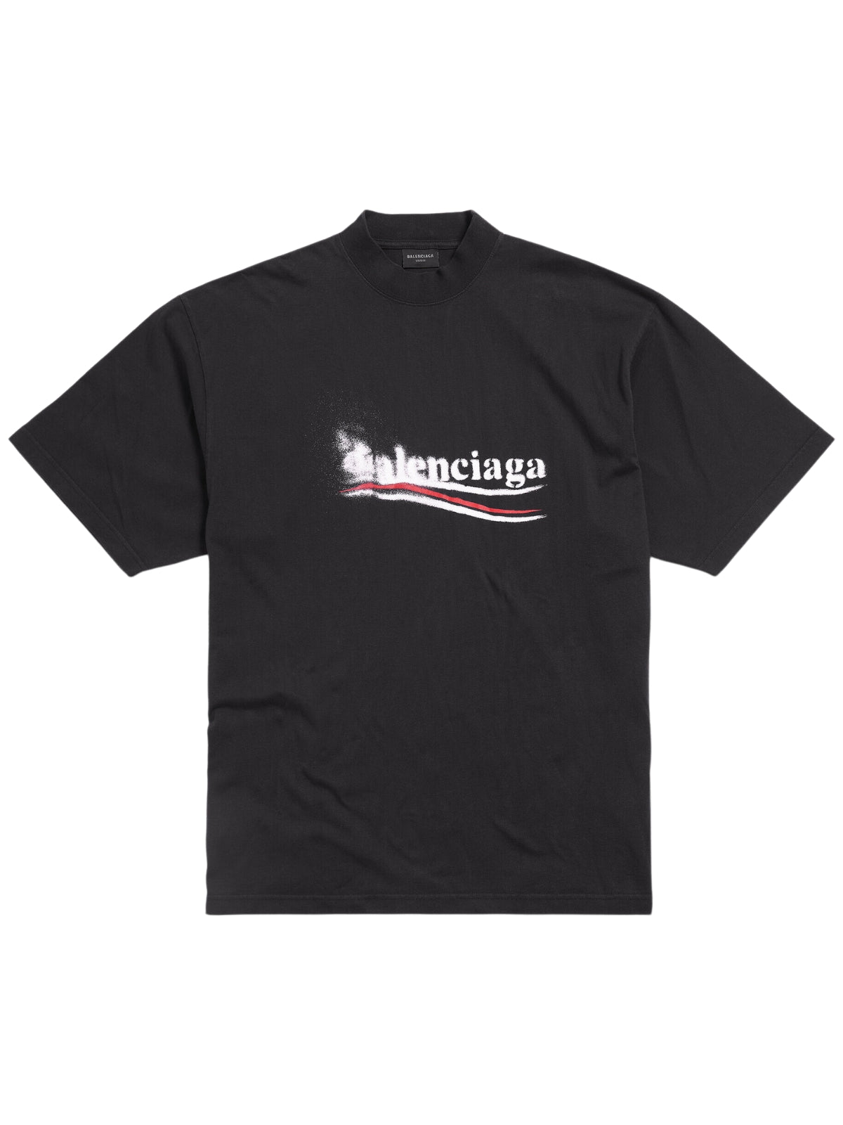 Balenciaga T-Shirt Logo Faded Black