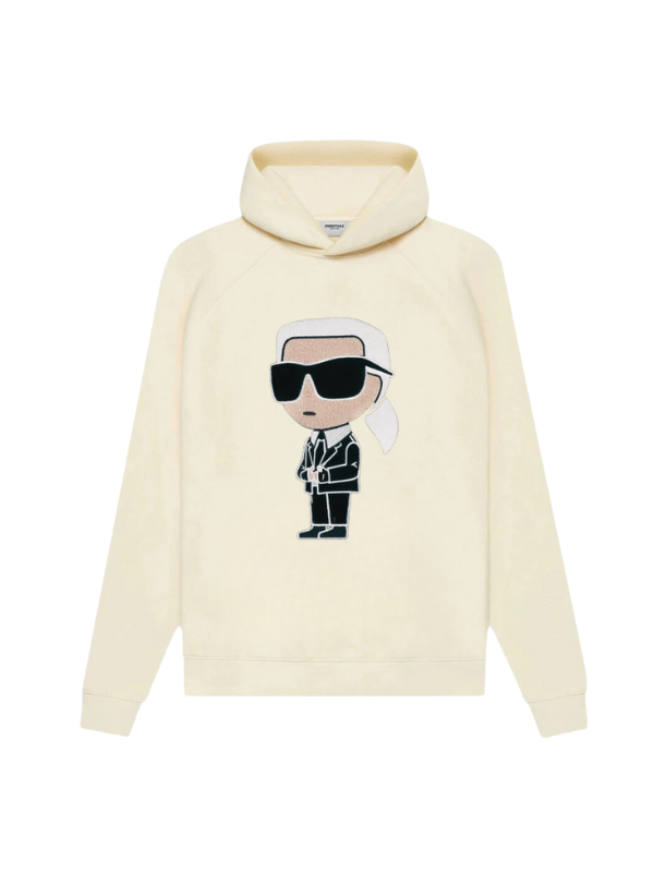 Karl Lagerfeld Hoodie Iconic Motif Cream