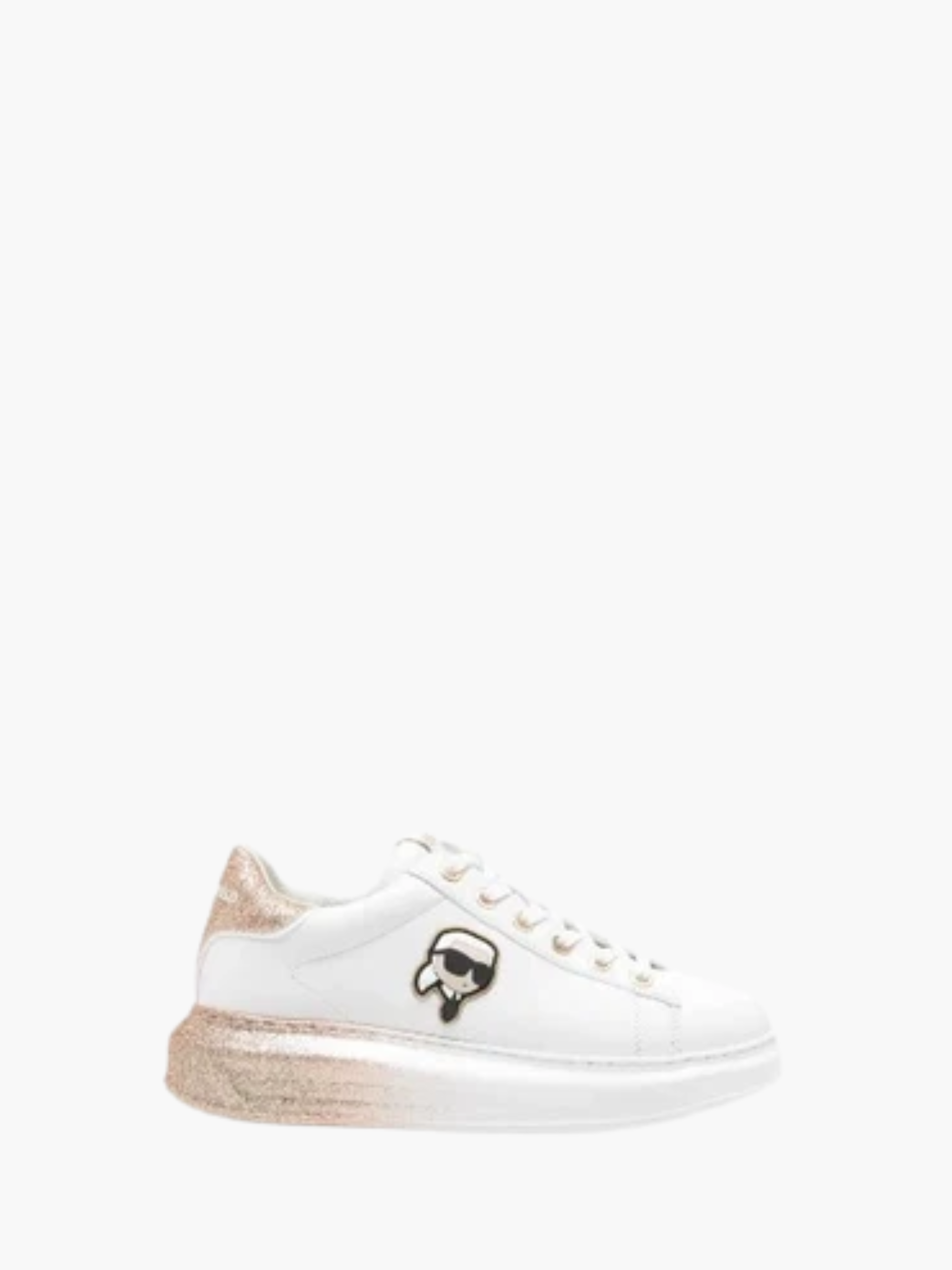 Karl Lagerfeld Sneaker KLL300 Kapri Ombre Nft Lo Lace White Lthr W/Gold