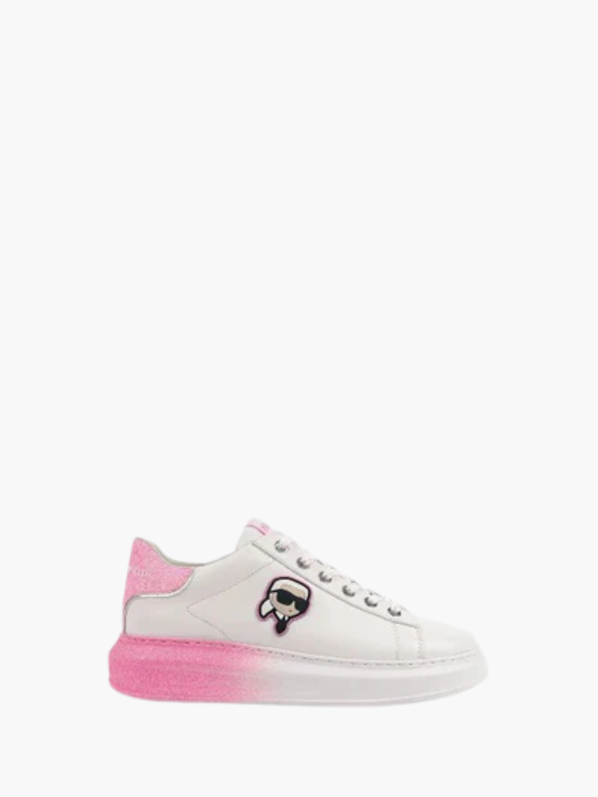 Karl Lagerfeld Sneaker KLL301 Kapri Ombre Nft Lo Lace White Lthr W/Pink